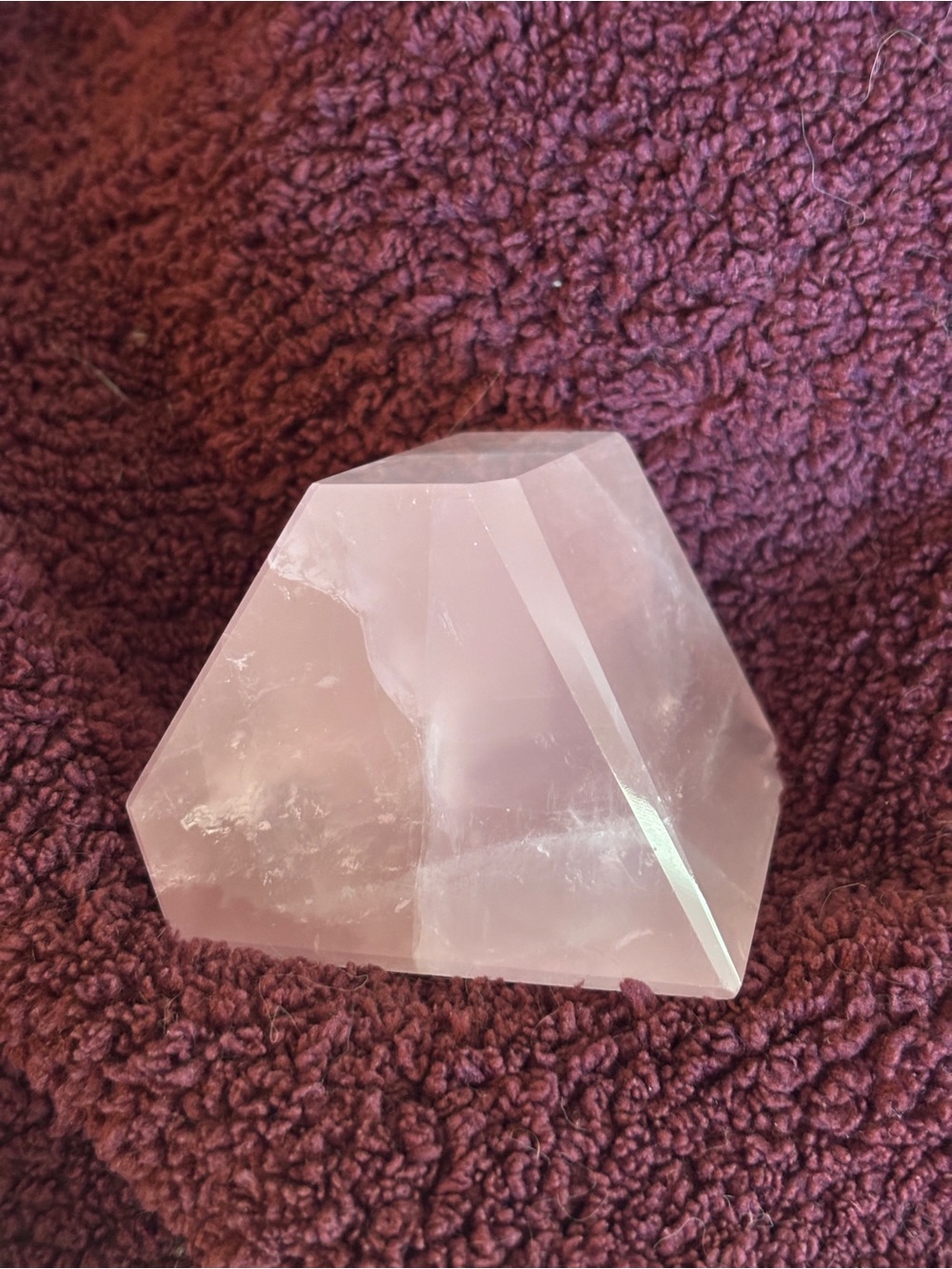 Polished Rose Quartz Crystal Freeform
